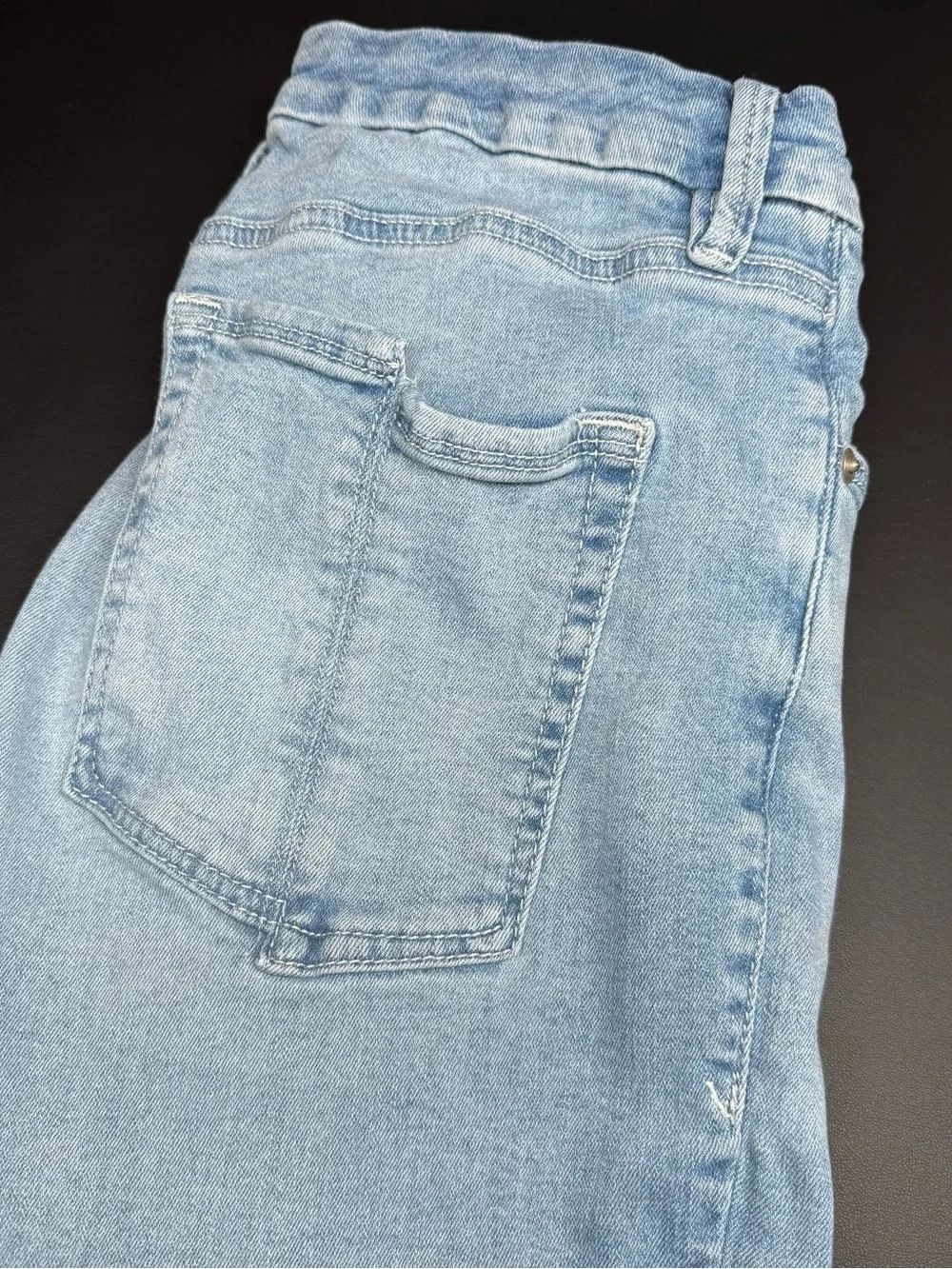 Good American Light Blue Wide Leg Jeans